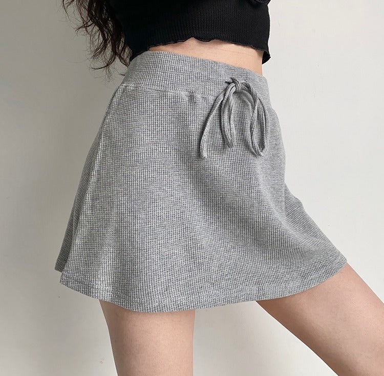 swvws - Waffle Drawstring Skirt