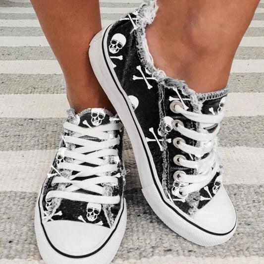 swvws - Halloween Black Casual Daily Patchwork Printing Round Comfortable Out Door Shoes