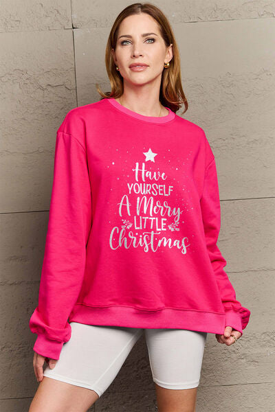 swvws Simply Love Full Size HAVE YOURSELF A MERRY LITTLE CHRISTMAS Round Neck Sweatshirt