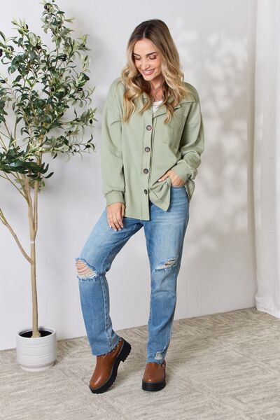 swvws Heimish Full Size Button Down Long Sleeve Shirt