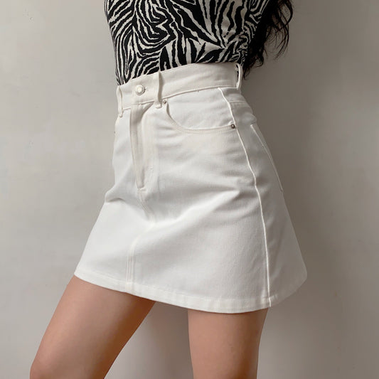 swvws - Lookbook Denim Skirt // White ~ HANDMADE