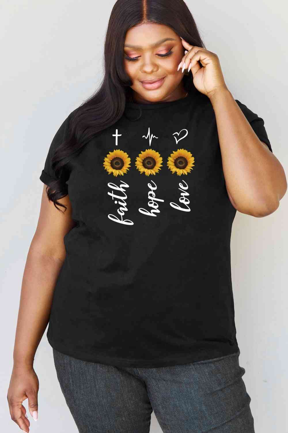 swvws Simply Love Full Size Sunflower Graphic T-Shirt