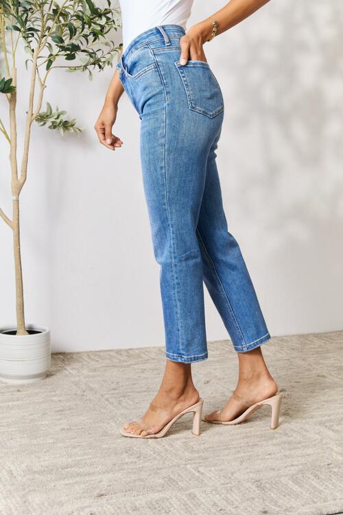 swvws BAYEAS Full Size High Waist Straight Jeans