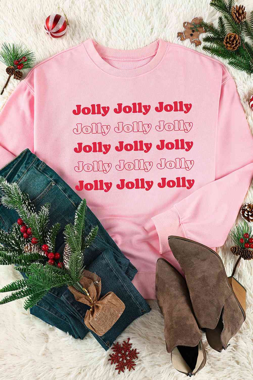 swvws JOLLY Graphic Round Neck Sweatshirt