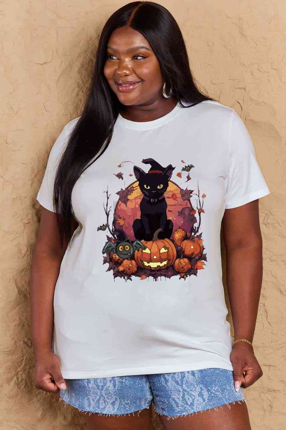 swvws Simply Love Full Size Halloween Theme Graphic T-Shirt