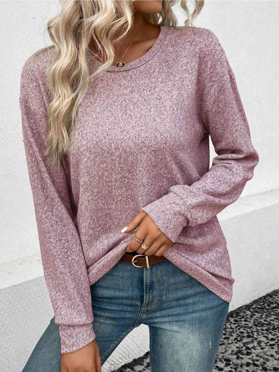 swvws Round Neck Long Sleeve T-Shirt