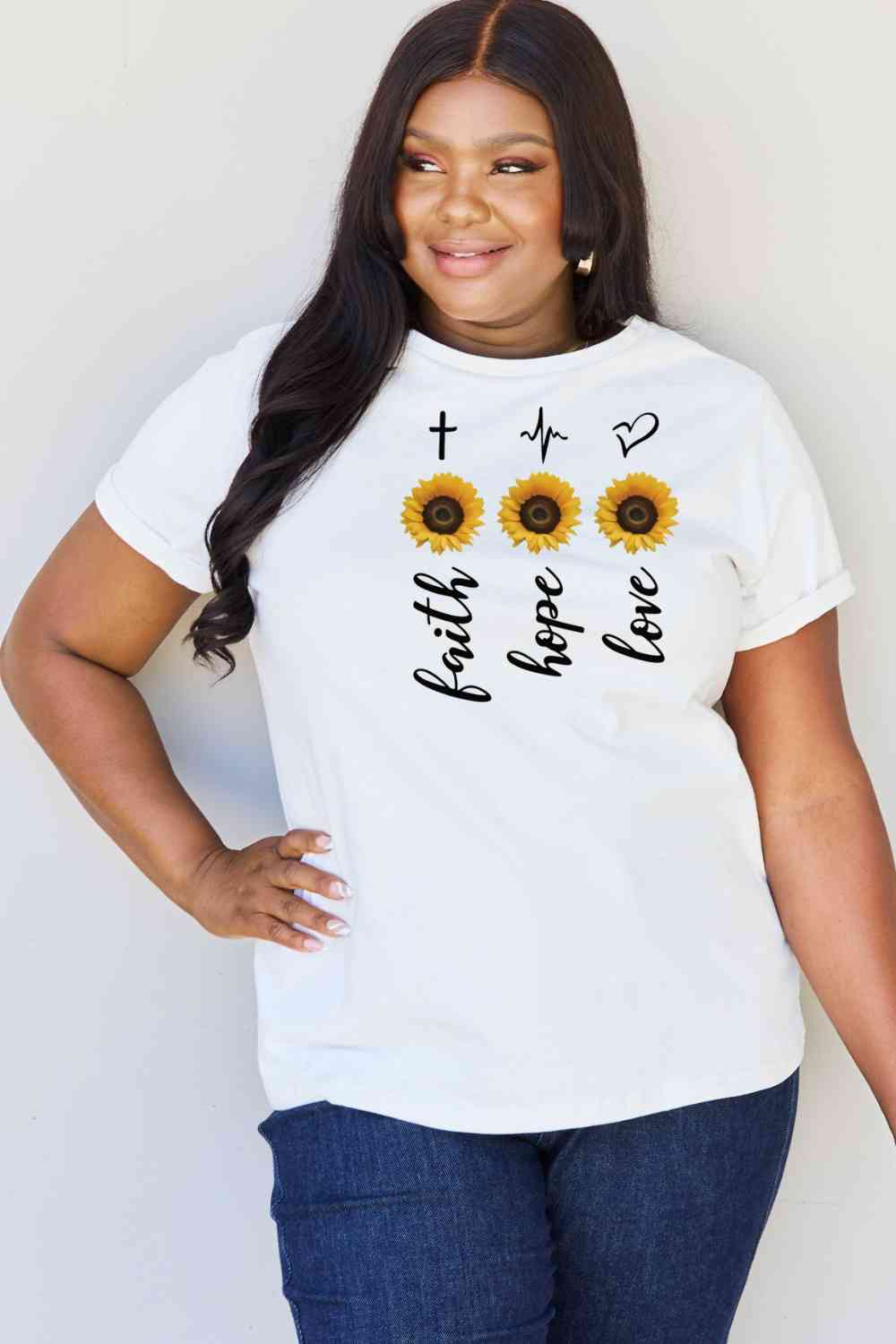 swvws Simply Love Full Size Sunflower Graphic T-Shirt