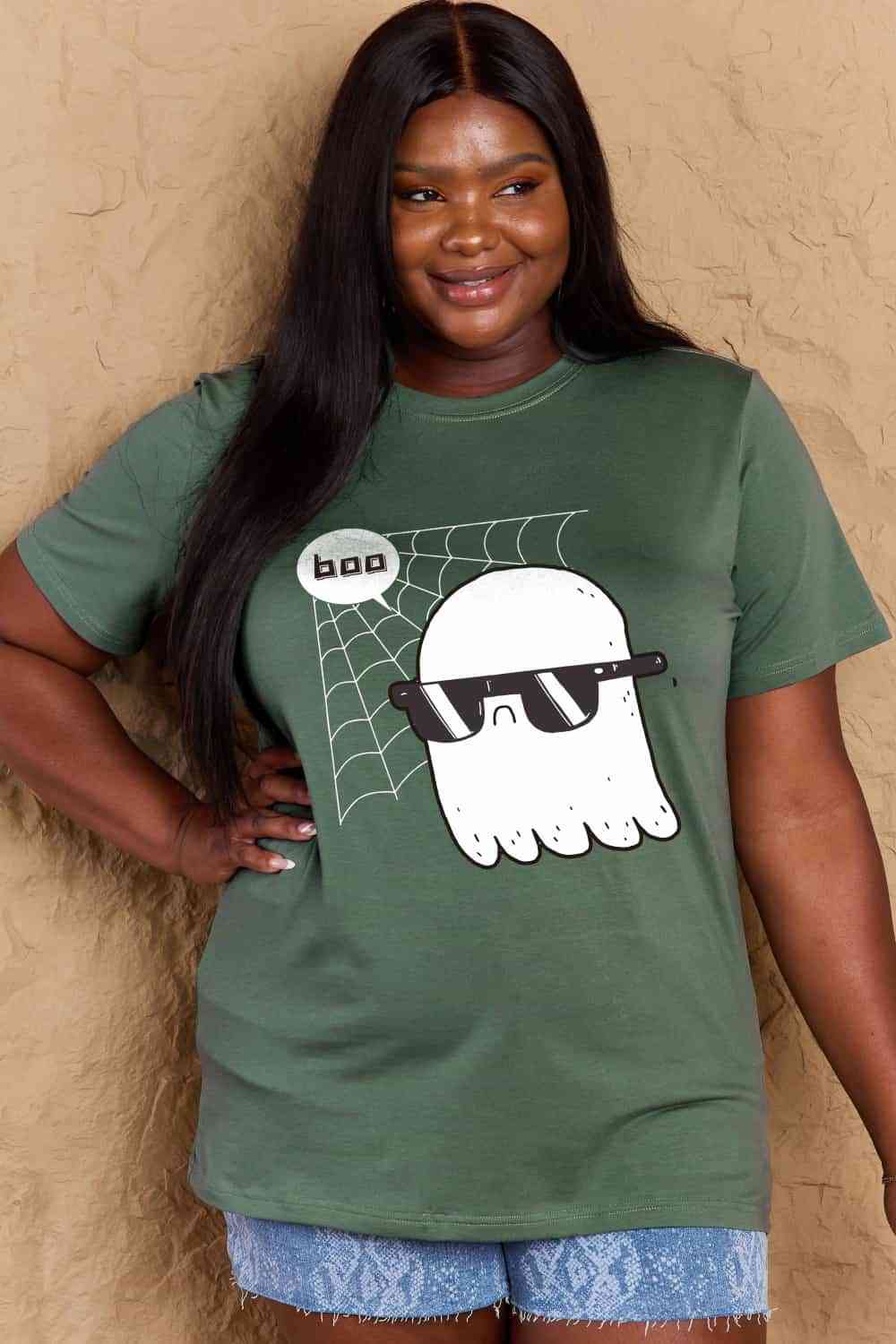 swvws Simply Love Full Size BOO Graphic Cotton T-Shirt