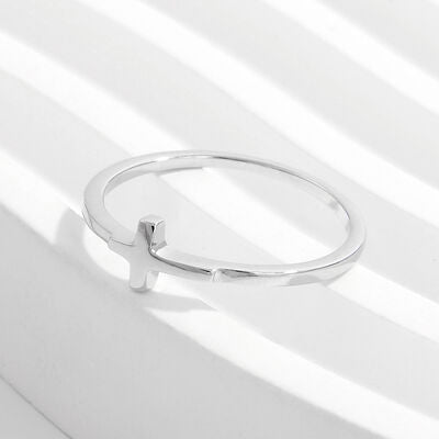 swvws 925 Sterling Silver Cross Ring