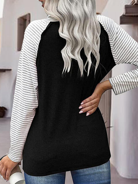 swvws Striped Turtleneck Long Sleeve T-Shirt