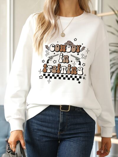 swvws COWBOY IN TRAINING Round Neck Sweatshirt