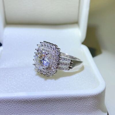 swvws 2 Carat Moissanite 925 Sterling Silver Ring