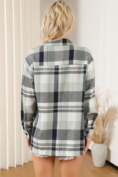 swvws Plaid Button Up Long Sleeve Shirt