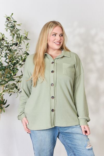 swvws Heimish Full Size Button Down Long Sleeve Shirt