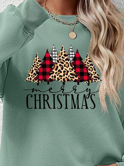 swvws MERRY CHRISTMAS Round Neck Long Sleeve Sweatshirt