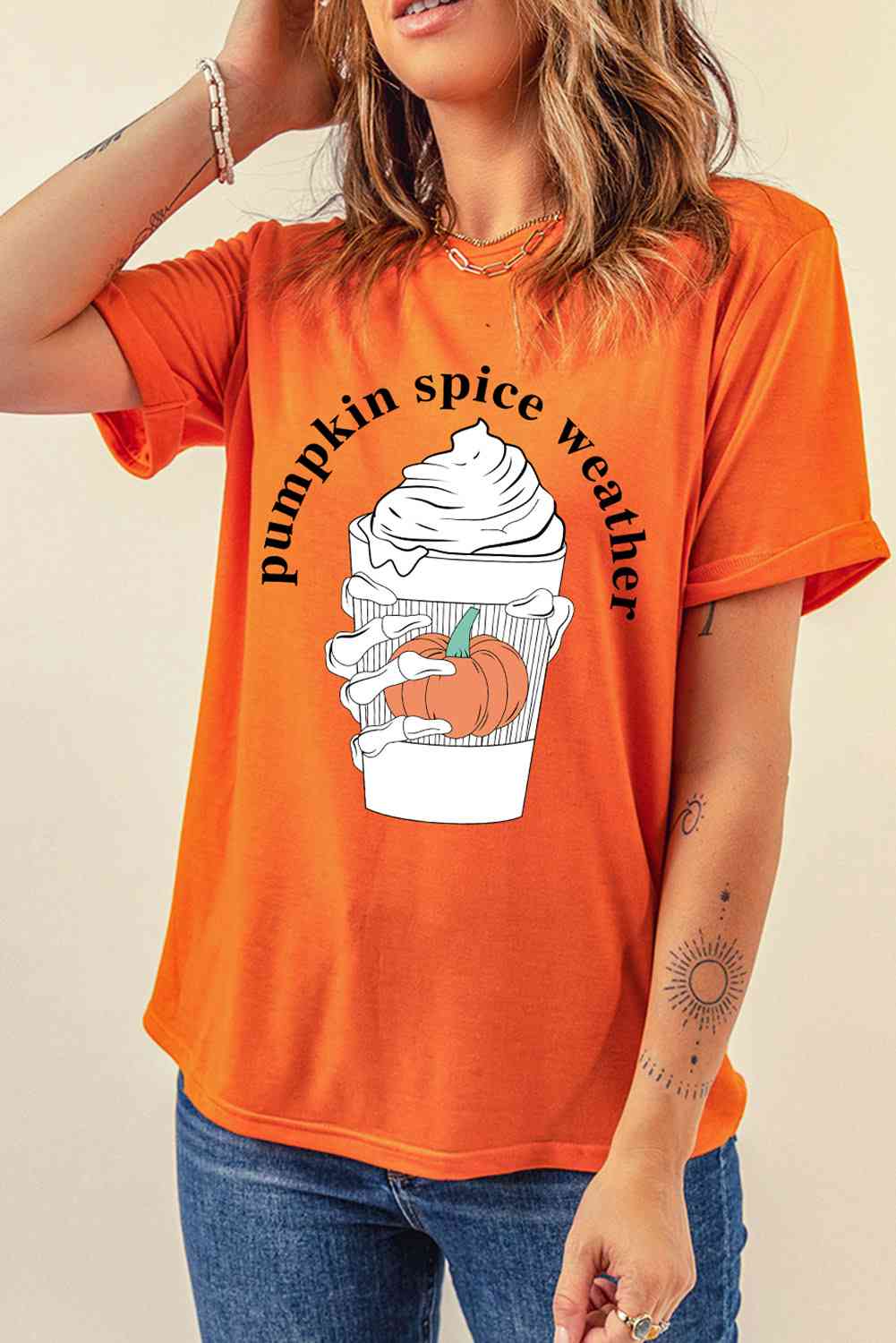 swvws PUMPKIN SPICE WEATHER Graphic T-Shirt