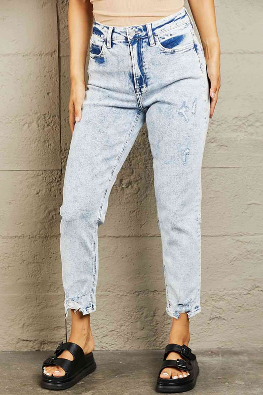 swvws BAYEAS High Waisted Acid Wash Skinny Jeans