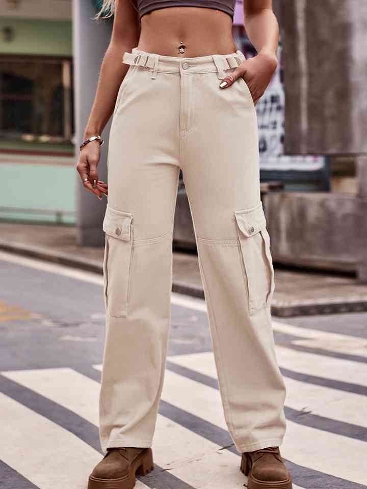 swvws Pocketed Wide Leg Jeans