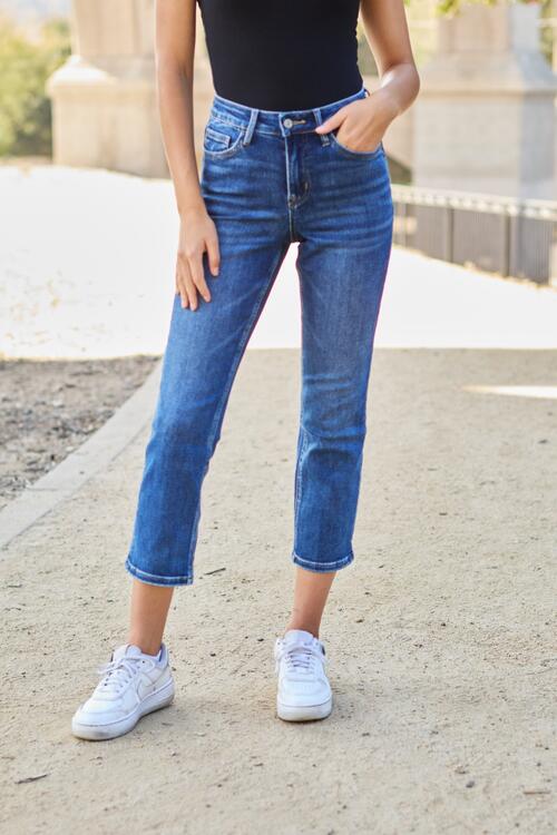 swvws BAYEAS Full Size High Waist Straight Jeans