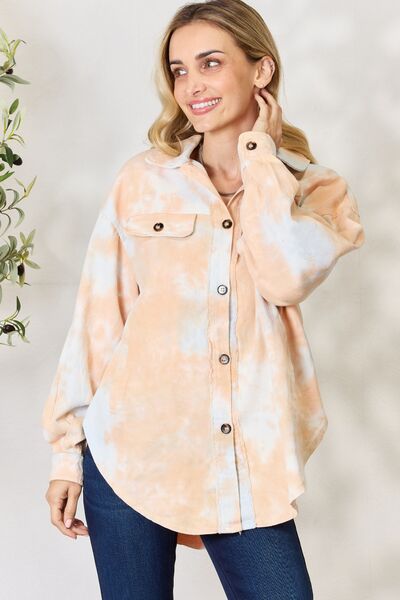 swvws BiBi Tie Dye Button Down Long Sleeve Shirt