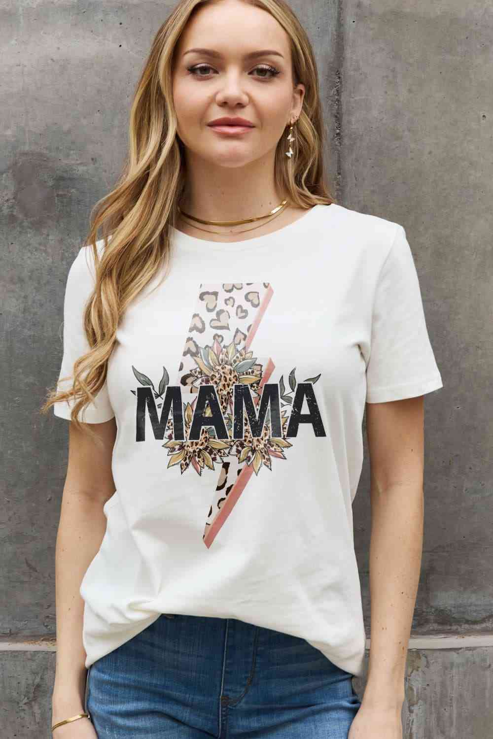 swvws Simply Love Full Size MAMA Graphic Cotton Tee