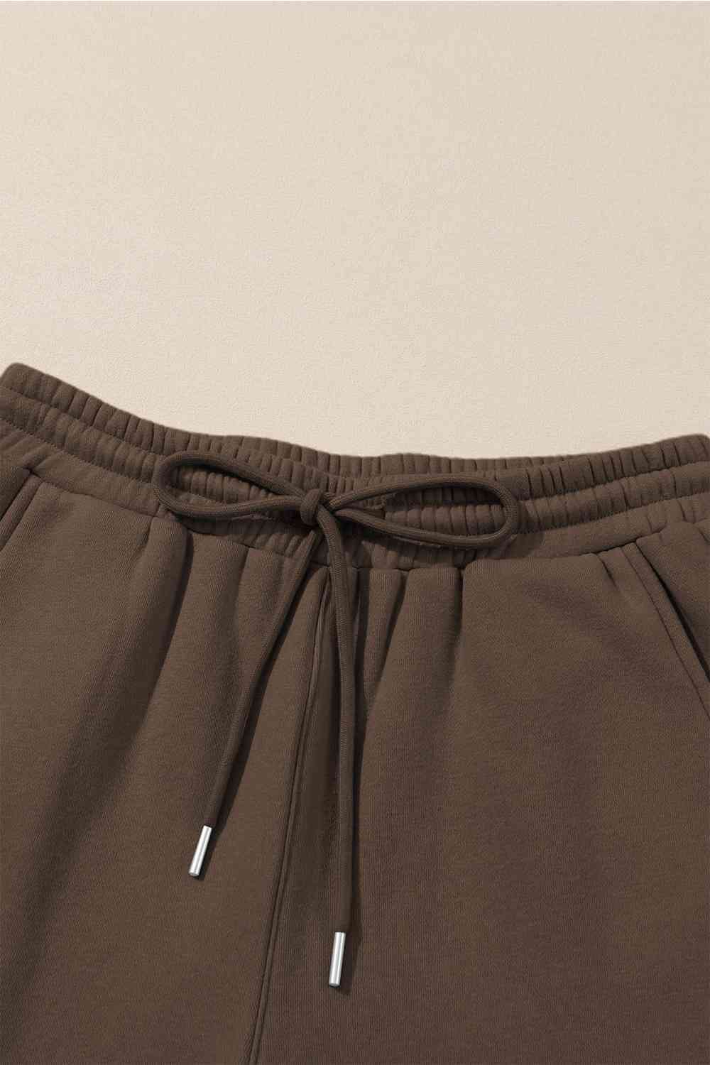 swvws Drawstring Straight Pants with Pockets