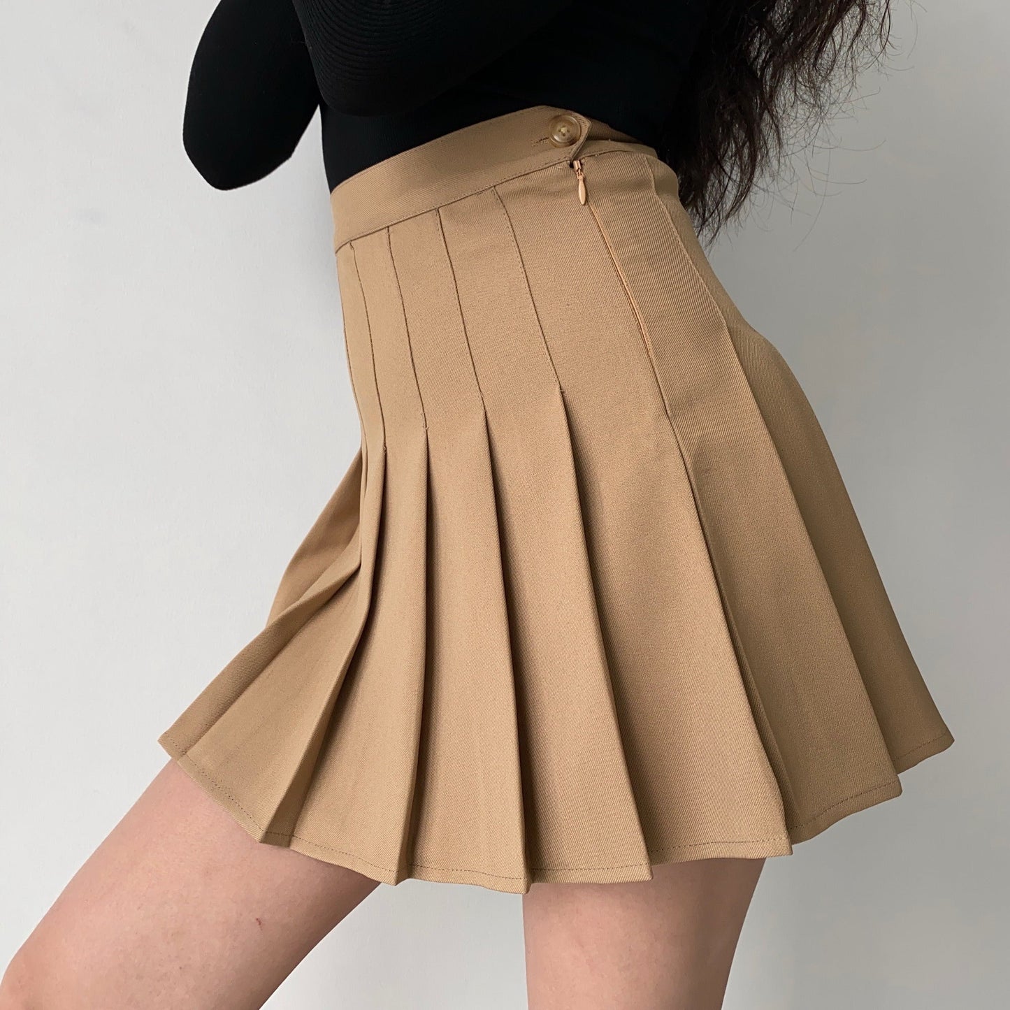 swvws - Khaki Tennis Skirt ~ HANDMADE