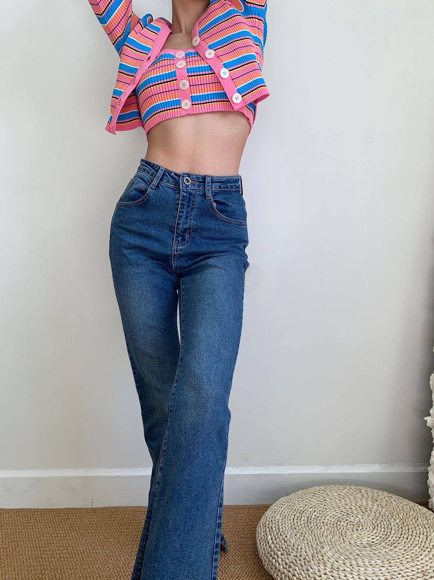 swvws - Killa Split Flare Jeans ~ HANDMADE