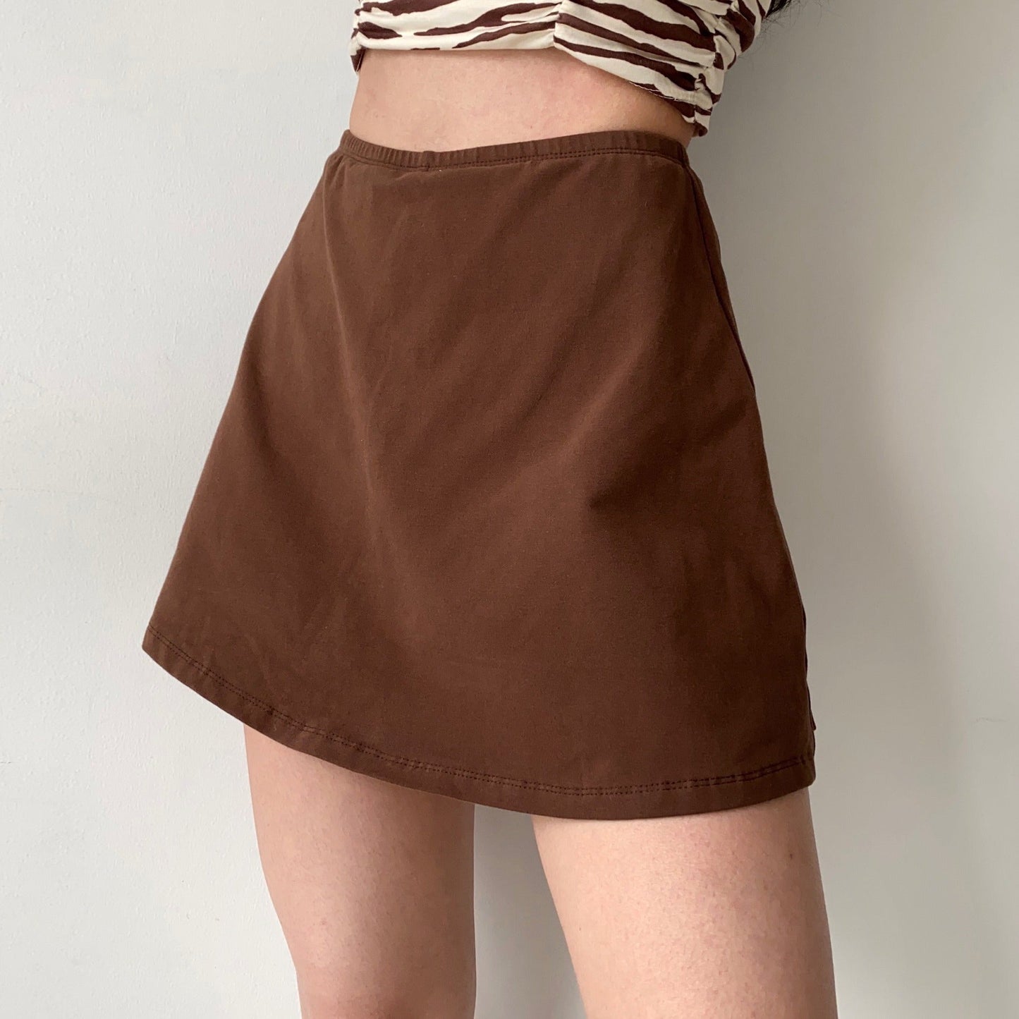 swvws - Timeless Retro Brown Skirt ~ HANDMADE