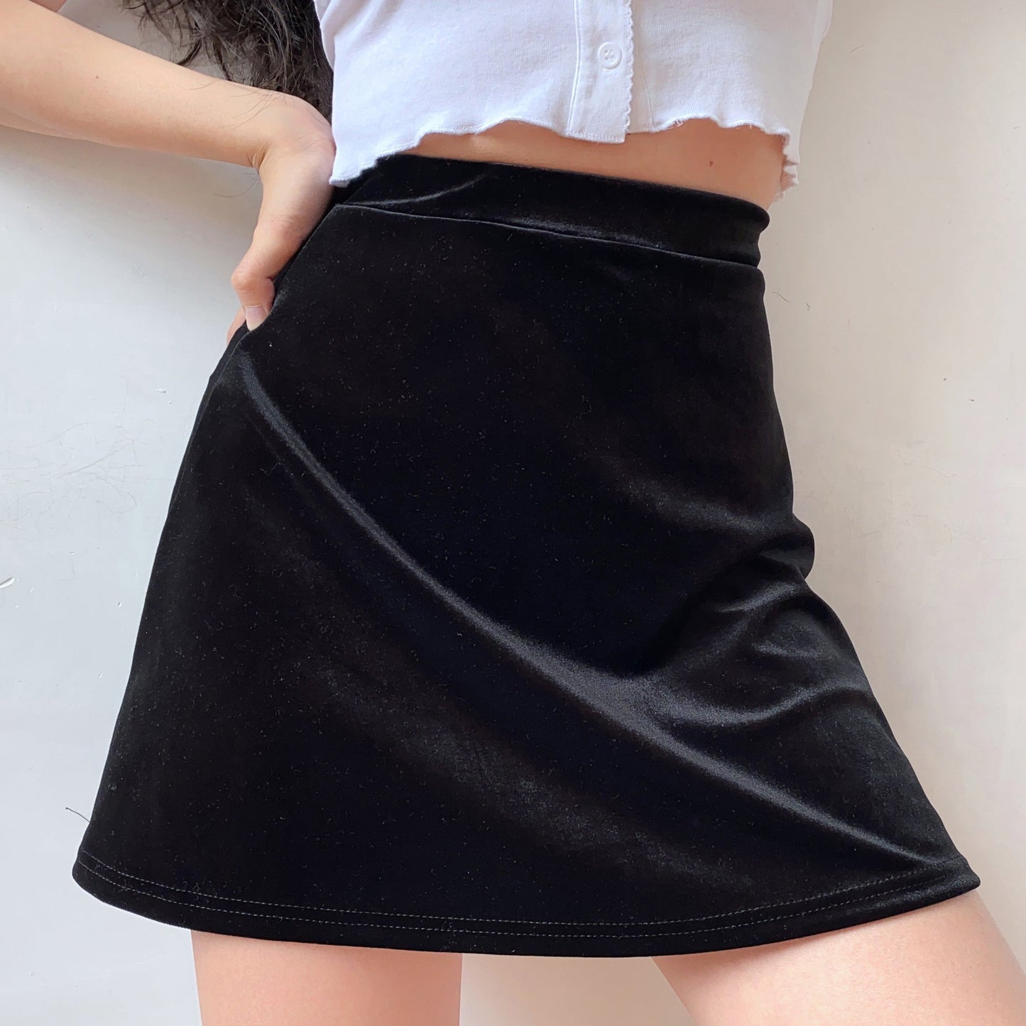 swvws - Ruby Velvet Skirt ~ HANDMADE