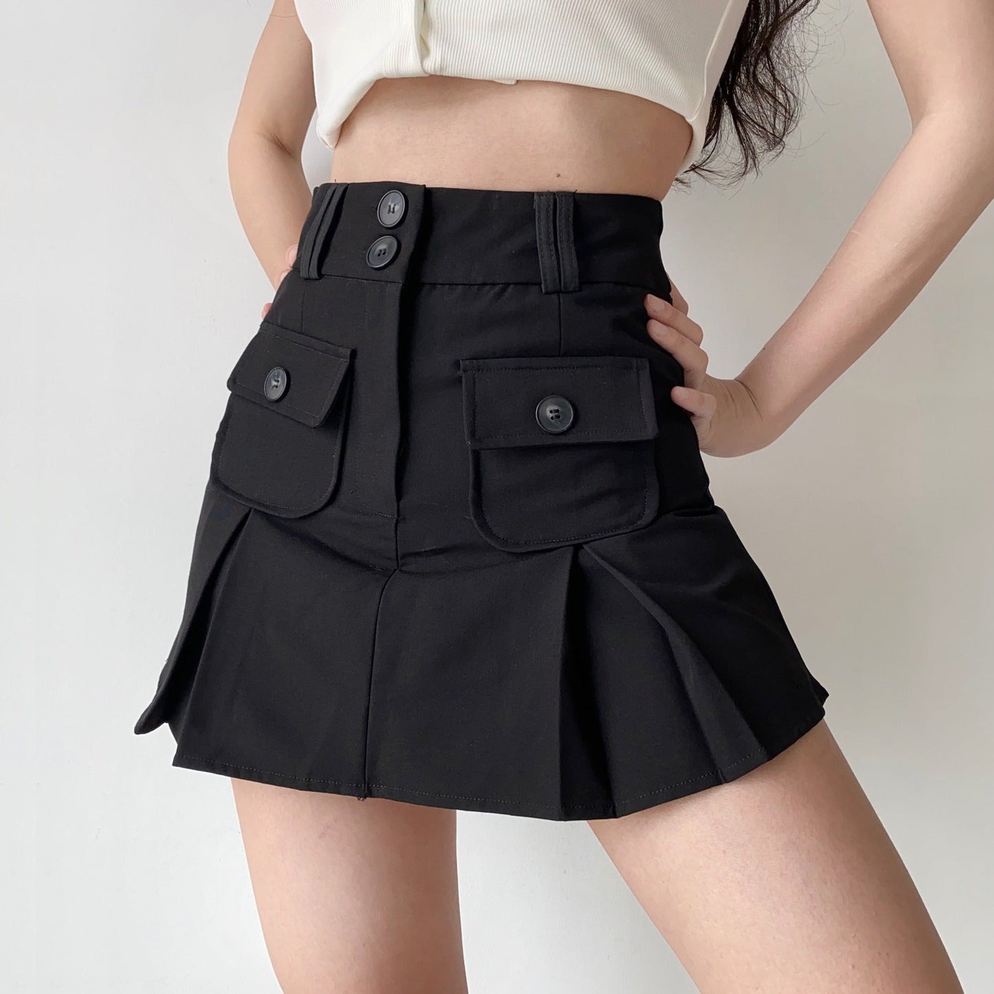 swvws - Raquelle Pleated Pocket Skirt