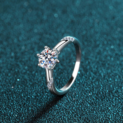 swvws 1 Carat Moissanite 925 Sterling Silver Ring