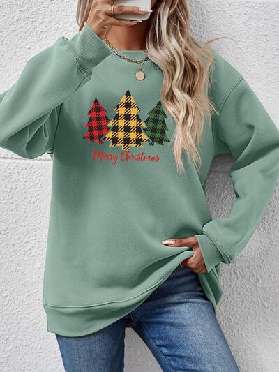 swvws MERRY CHRISTMAS Dropped Shoulder Sweatshirt