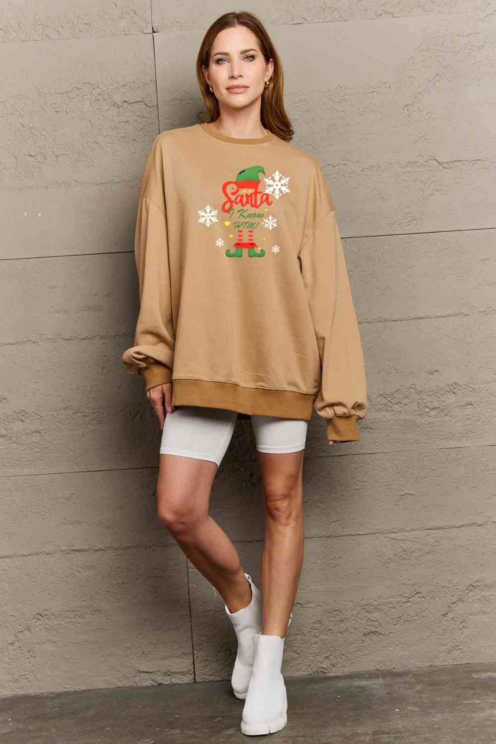 swvws Simply Love Full Size Graphic Round Neck Sweatshirt