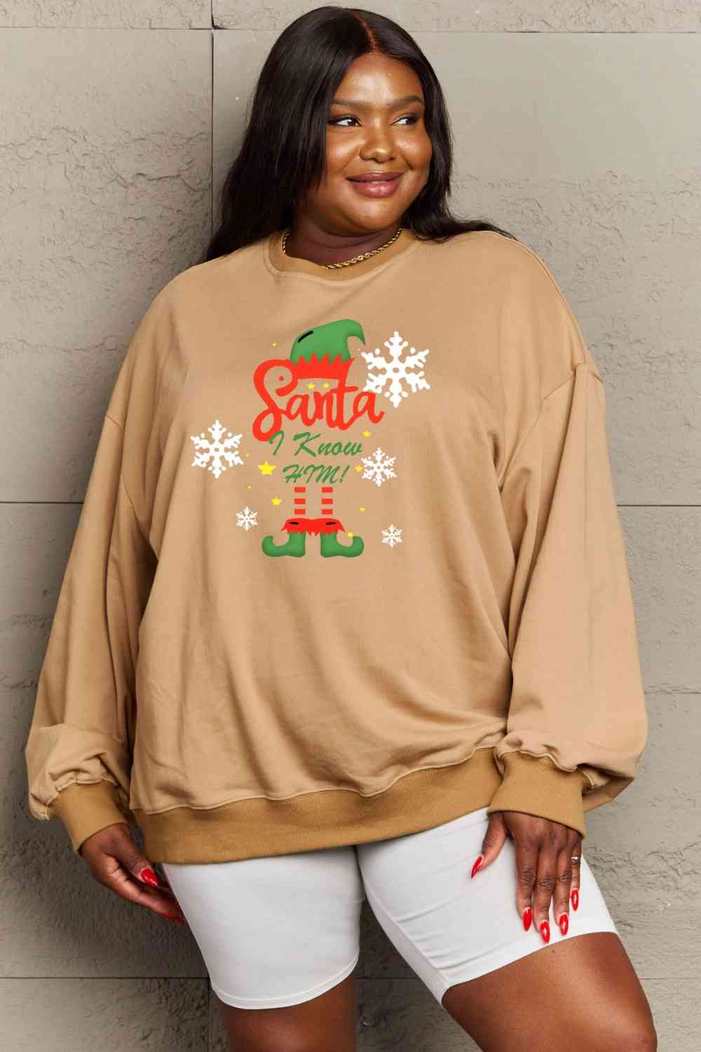 swvws Simply Love Full Size Graphic Round Neck Sweatshirt