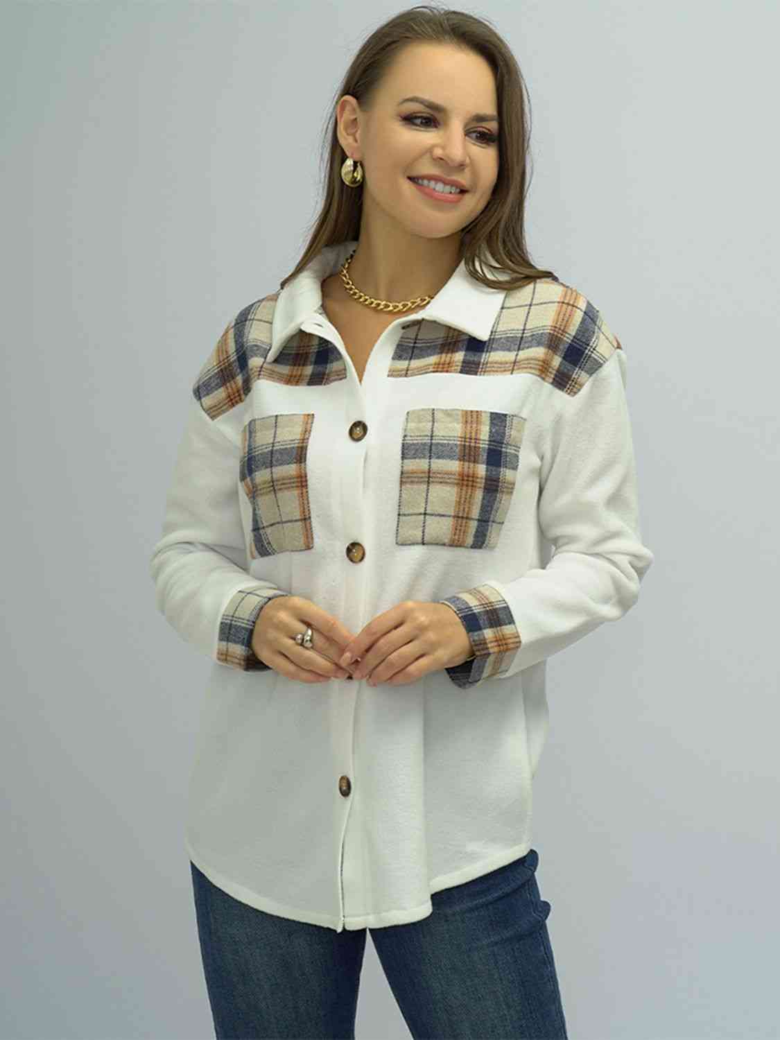 swvws Plaid Dropped Shoulder Shirt