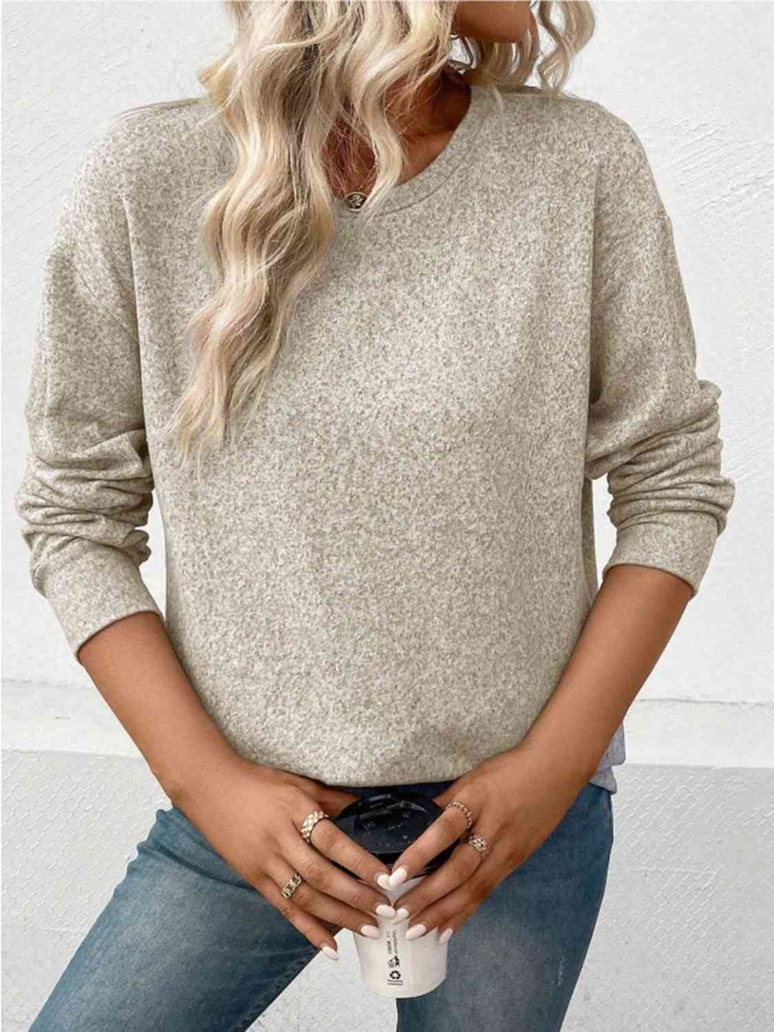 swvws Round Neck Long Sleeve T-Shirt