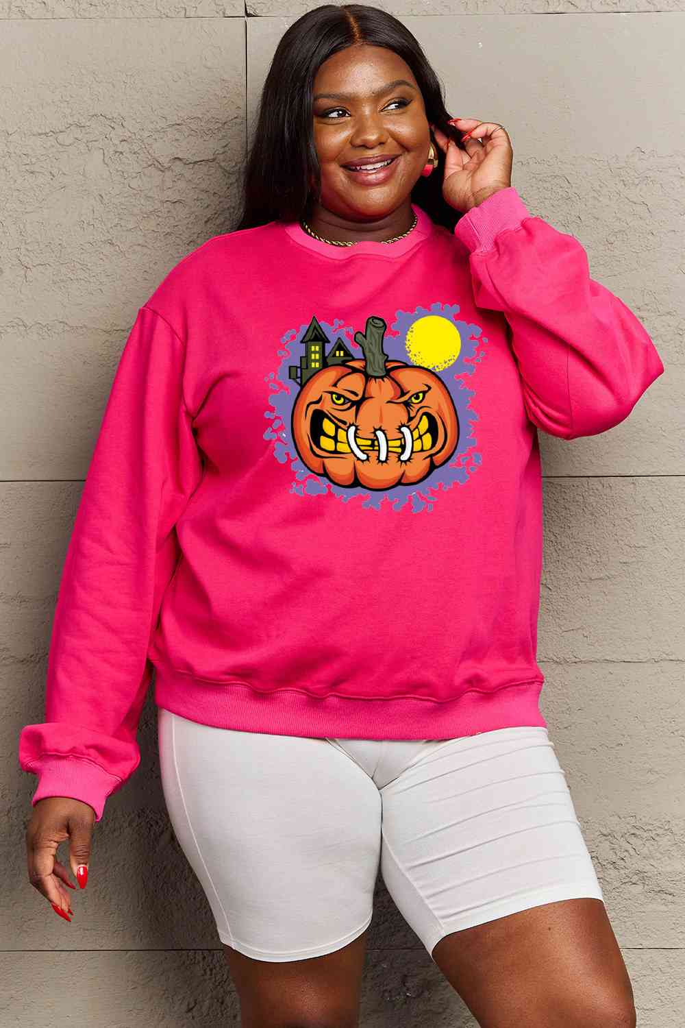 swvws Simply Love Full Size Graphic Round Neck Sweatshirt