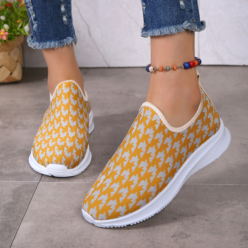 swvws - Red Casual Patchwork Round Comfortable Shoes