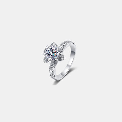 swvws 1 Carat Moissanite 925 Sterling Silver Ring