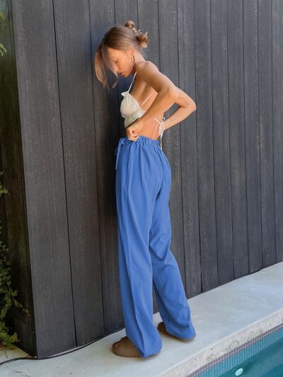 swvws Tied High Waist Wide Leg Pants