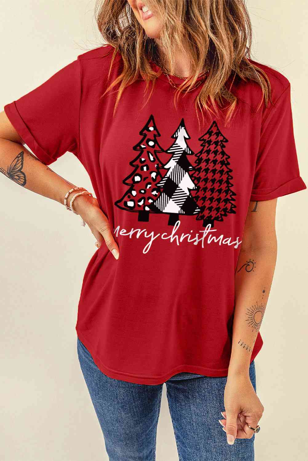 swvws MERRY CHRISTMAS Graphic T-Shirt