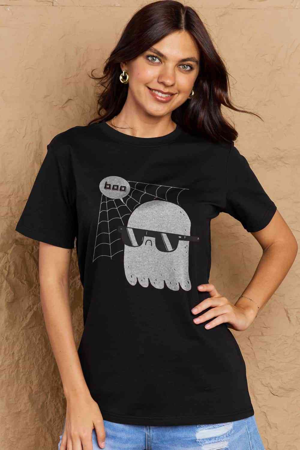 swvws Simply Love Full Size BOO Graphic Cotton T-Shirt