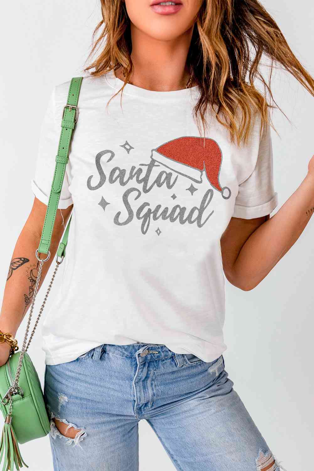 swvws SANTA SQUAD Graphic Short Sleeve T-Shirt