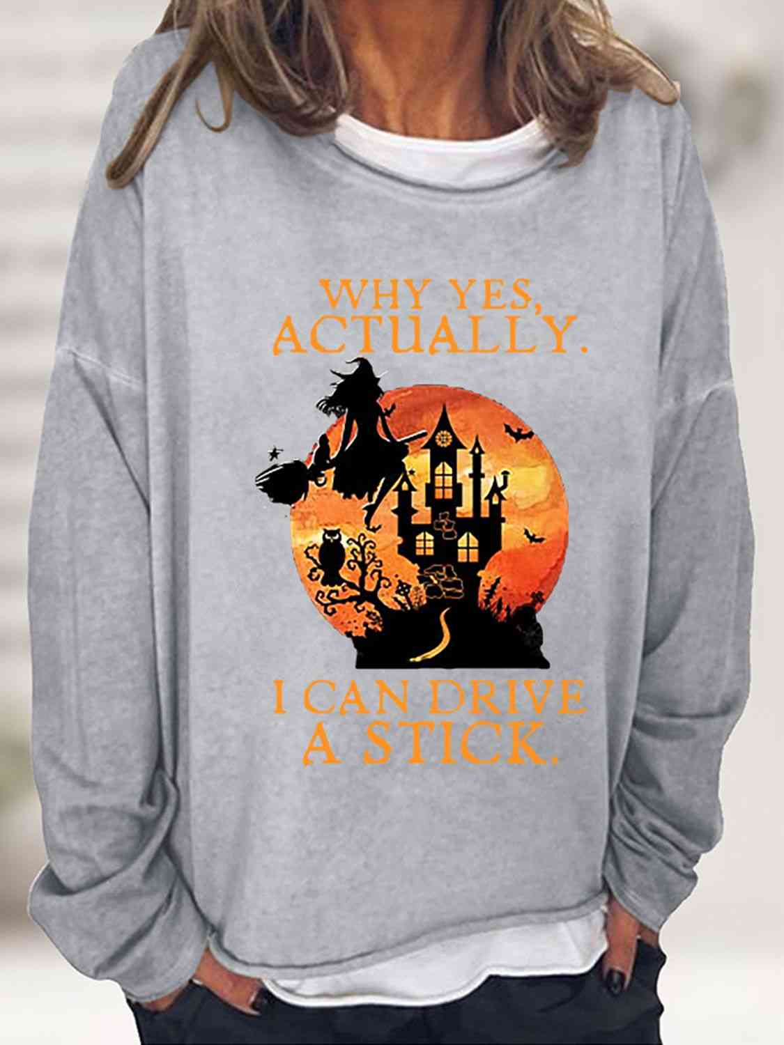 swvws Full Size Graphic Round Neck Dropped Shoulder Sweatshirt