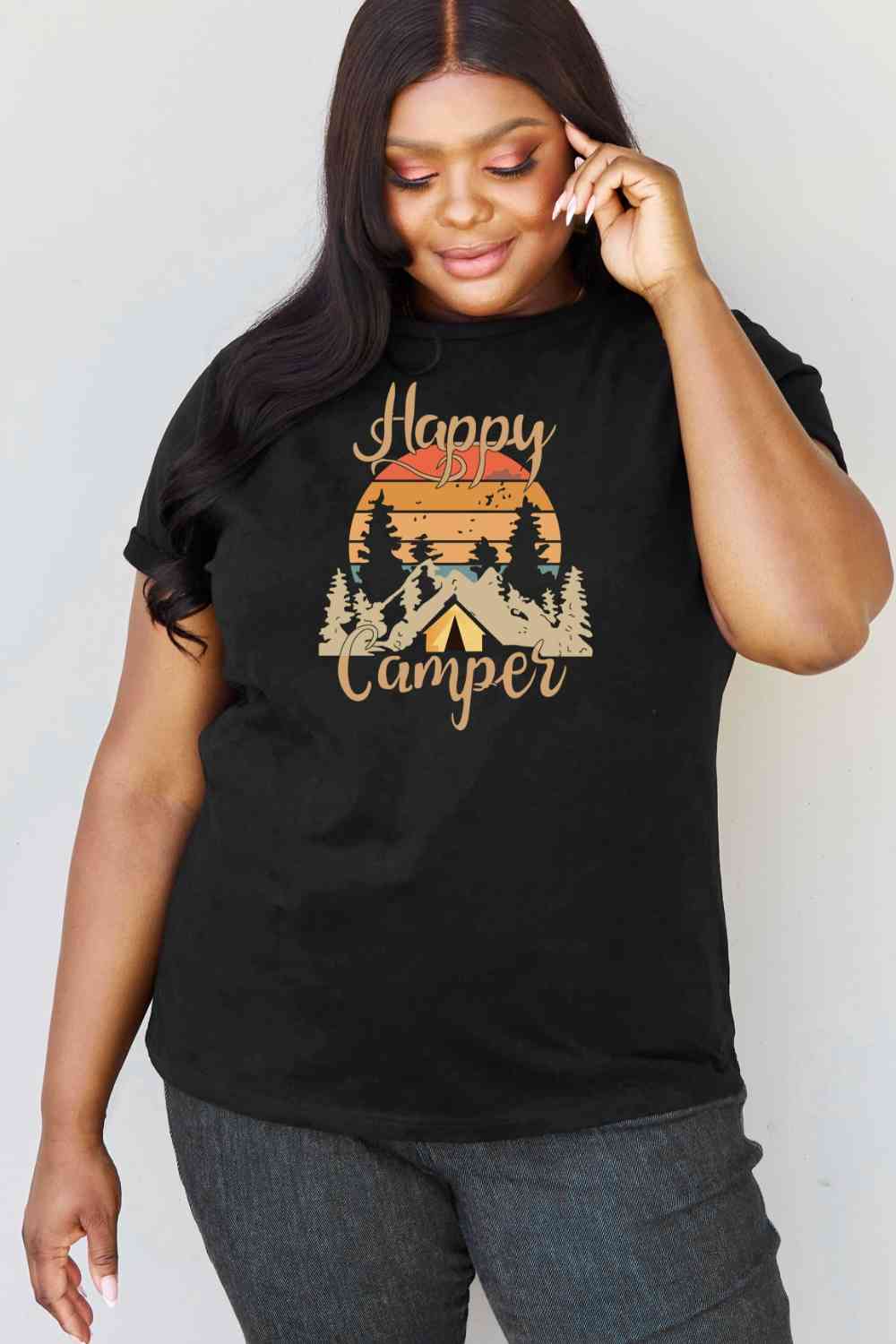 swvws Simply Love Full Size HAPPY CAMPER Graphic T-Shirt