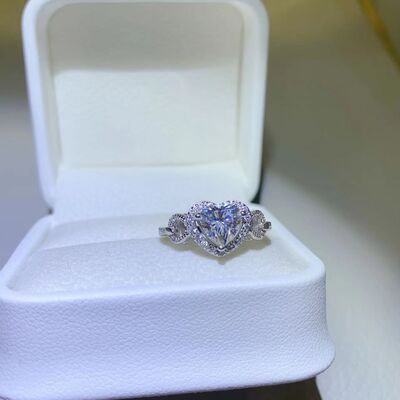 swvws 1 Carat Moissanite 925 Sterling Silver Ring