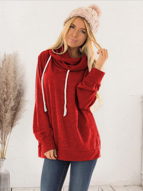 swvws Drawstring Long Sleeve Hoodie