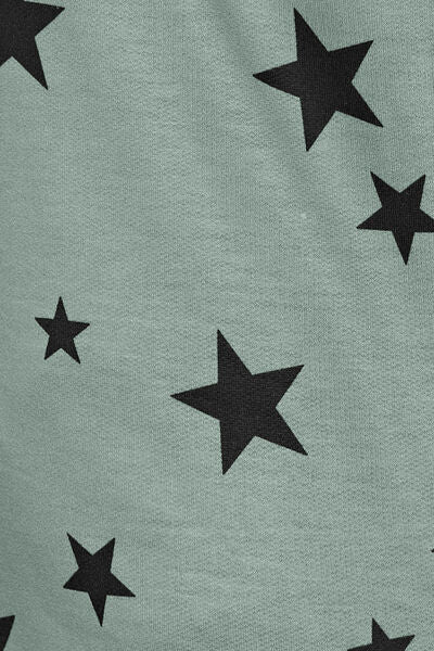 swvws Star Print Round Neck Dropped Shoulder Sweatshirt