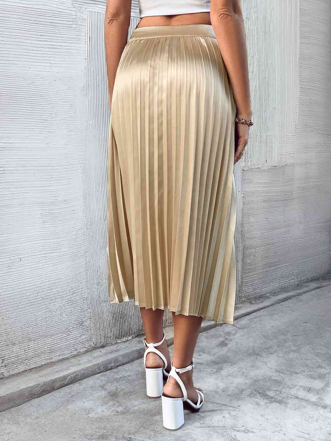 swvws Pleated Midi Skirt